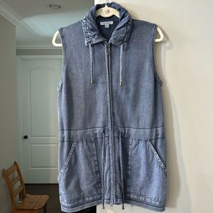 PBJ Blues Sweater, Sleeveless, Drawstring at Waist, Size Medium